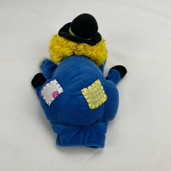 Plush Creations Inc Blue Clown Hand Puppet Plush Pretend Play Visual Aid - Picture 3 of 6